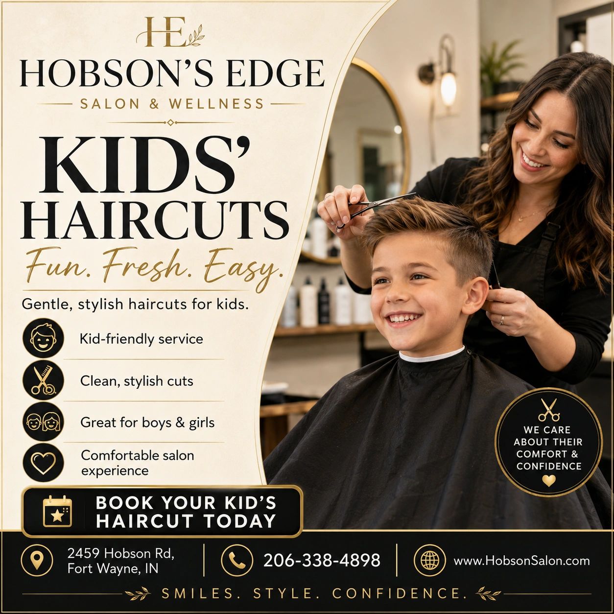 Professional stylist at Hobson's Edge